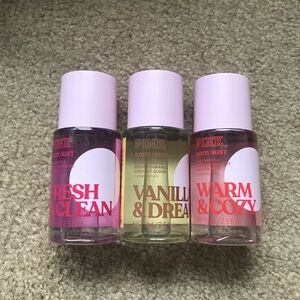 Three Pink Travel mists